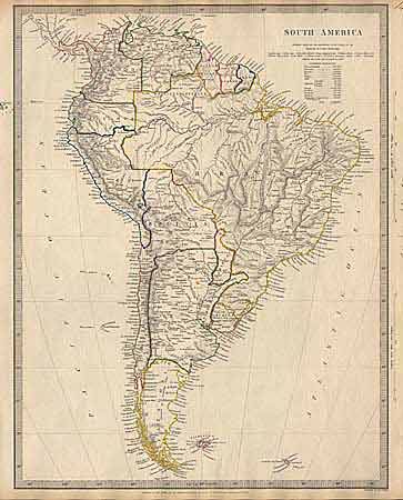 Set of seven maps [South America]