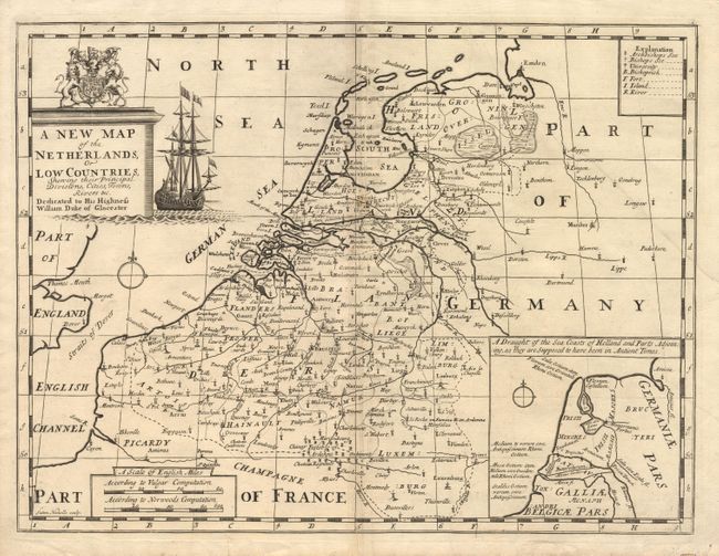 A New Map of the Netherlands, or Low Countries, Showing their Principal Divisions, Cities, Towns, Rivers etc.