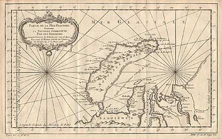 Partie de la Mer Glaciale, Contenant La Nouvelle Zemble et le Pais des Samoiedes