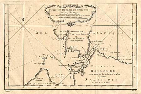 Carte du Detroit de Waeigats ou de Nassau Suivant les Navigateurs Hollandois