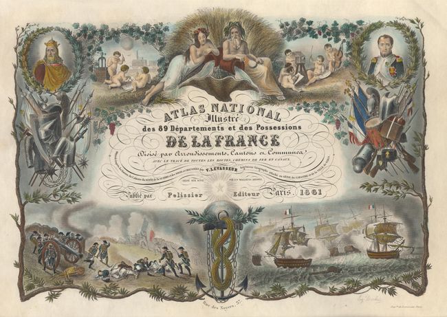 Atlas National Illustr des 89 Dpartments ed des Possessions De La France
