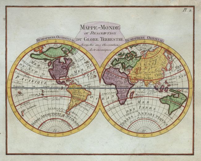 Mappe-Monde ou Description de Globe Terrestre Assujettie aux Observations Astronomiques