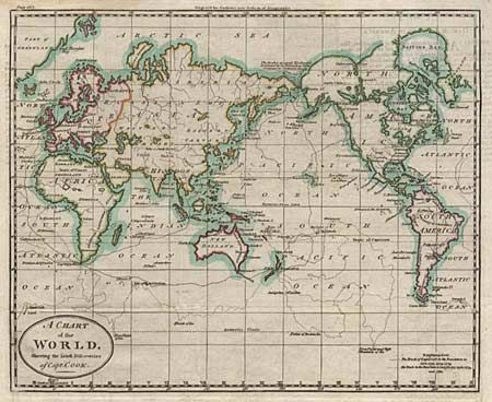 A Chart of the World, Shewing the latest Discoveries of Capt. Cook