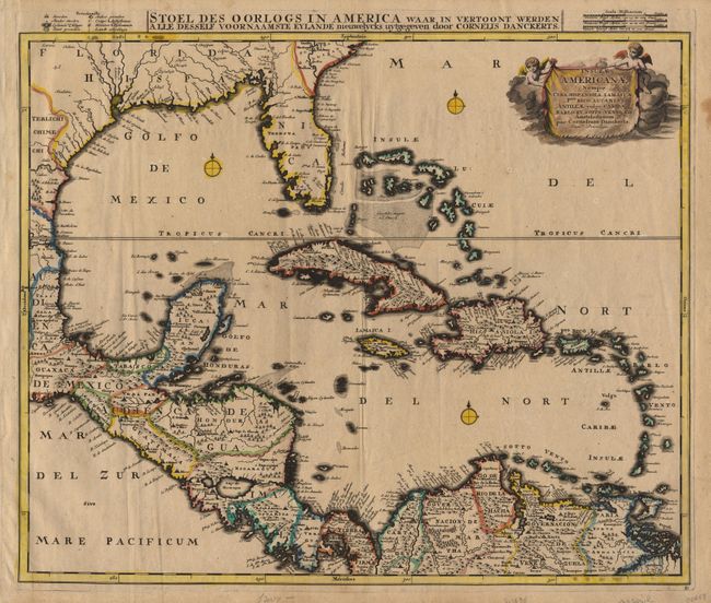 Insulae Americanae Nempe: Cuba, Hispaniola, Jamaica, Pto Rico, Lucania, Antillae, vulgonCaribae Barlo-Et Sotto-Vento, etc.