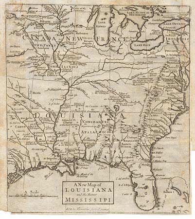 A New Map of Louisiana and the River Mississipi (sic)