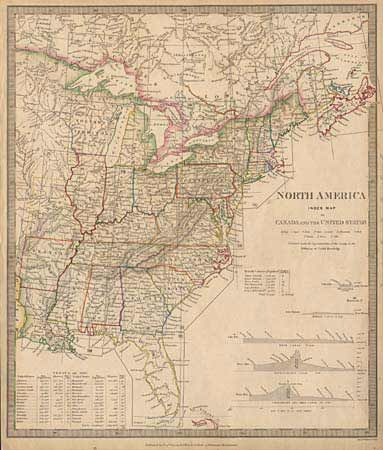 North America - Index Map to Canada and the United States