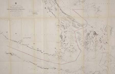 Strait of Juan de Fuca and the channels between the Continent and Vancouver Id. showing the boundary line between British and American Possessions