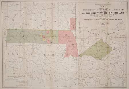 Map of the Former Territorial Limits of the Cherokee 