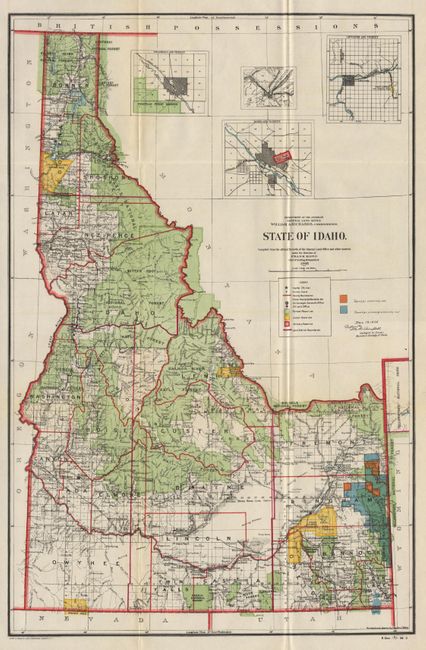 Map of the State of Idaho
