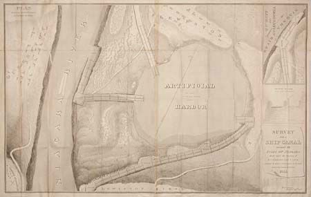 Survey for a Ship Canal Around the Falls of Niagara.  Made under the direction of Capt. W.G. Williams1835