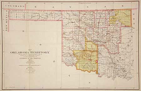 Map of the Oklahoma Territory