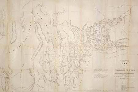 Preliminary Map of Routes Reconnoitered and Opened in the Territory of Utah by Capt. J.H. Simpson in the Fall of 1858