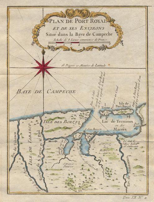 Plan de Port Royal et de ses Environs Situ dans la Baye de Campeche