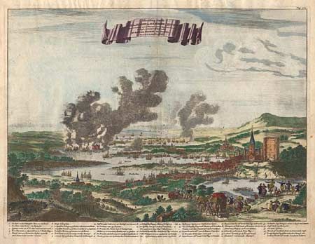 Afbeelding van de Stad en Revier van Rochester, Chattam..