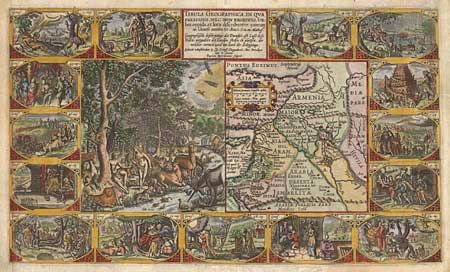 Tabula Geographica, In Qua paradisus, New Non Regiones, Urbes, oppida, et loca describuntur..