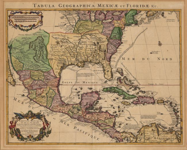 Carte du Mexique et de la Floride des Terres Angloises et des Isles Antilles
