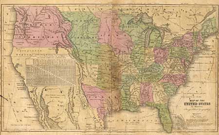 Map of the United States to Illustrate Olney's School Geography