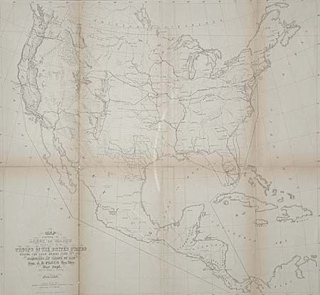 Map Exhibiting the Lines of March passed over by troops of the United States during the year ending June 30th, 1858