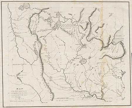 Map of the route passed over by an Expedition into the Indian Country in 1832 to the Source of the Mississippi