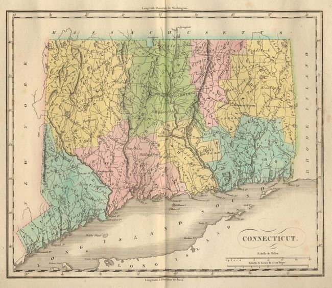 Carte Geographique, Statistique et Historique du Connecticut
