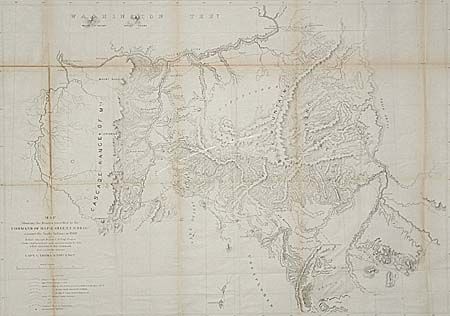 Map Showing the Routes travelled by the Command of Majr. E. Steen , U.S. Drags against the Snake Indians in 1860