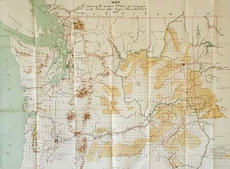 Map Showing the present Wheat growing area in the Basin of the Upper Columbia River