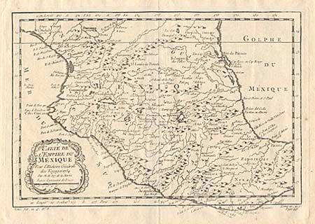 Carte de l' Empire du Mexique Pour l' Histoire Generale des Voyages 1754