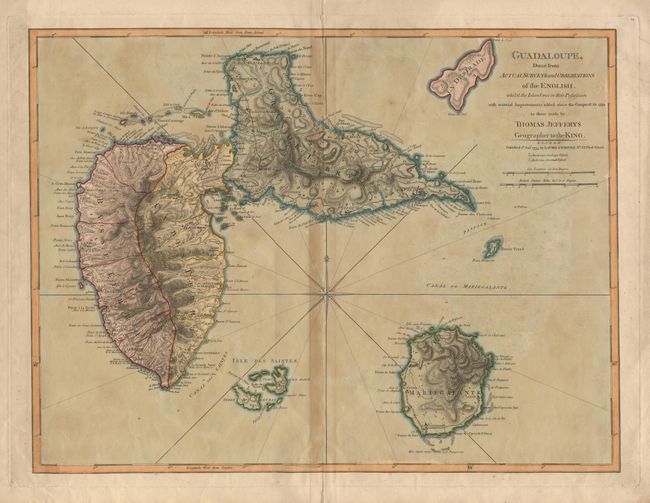 Guadeloupe, Done from Actual Survey and Observations of the English, whilst the Island was in their Possession with material Improvements added since the Conquest in 1794