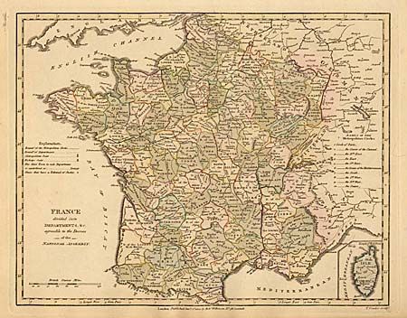 France divided into Departments, & C. agreeable to the Decrees of the National Assembly