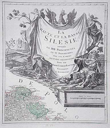 La Haute et la Basse Silesie Divisee en XVII Principautes et VI Seigneuries avec les Confins des Etats circonvois