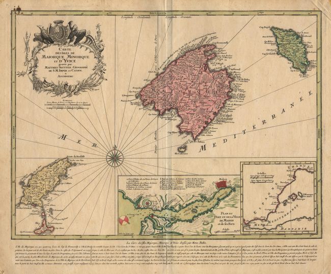 Carte des Isles de Maiorque Minorque et D' Yvice