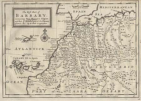 The West Part of Barbary. Containing Fez, Marocco, Algier, and Part of Biledulgerid the Canary Islands & c.