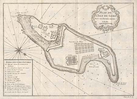 Carte Exacte de la Cote du Cap Verd [together with] Plan de l'Isle de Gore Avec ses Fortifications