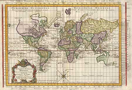 Carte de l' Ancien et du Nouveau Monde, Suivant une projection nouvelle