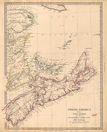 North America, Sheet I Nova-Scotia with Part of New Brunswick and Lower Canada