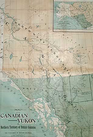 Map of the Canadian Yukon and Northern Territory of British Columbia