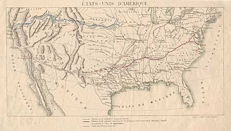 Etats-Unis D' Amerique [together with] Map showing the divisions of Standard Time