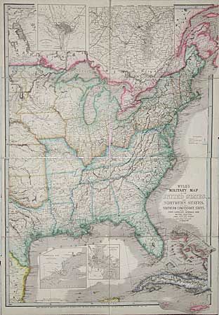 Wyld's Military Map of the United States and the Southern Confederate States with the Forts, Harbours, Arsenals and Military Positions