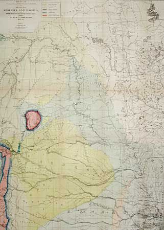 Map of Nebraska and Dakota, and portions of the States and Territories bordering thereon, compiled by BV'T Maj. Gen. G.K. Warren, Maj. Eng'rs. March 1867.