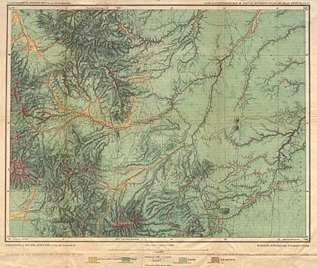 U.S. Geographical Surveys of the 100th Meridian - Land Classification Map of Part of Southern Colorado, Atlas Sheet No. 62