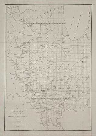 Map of Illinois with parts of Indiana, Ouisconsin, &c. by David Burr, Draughtsman to the House of Reps. U.S. 1836