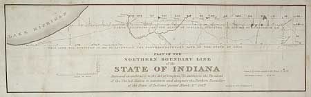 Plat of the Northern Boundary of the State of Indiana Surveyed in conformity to the Act of Congress, 