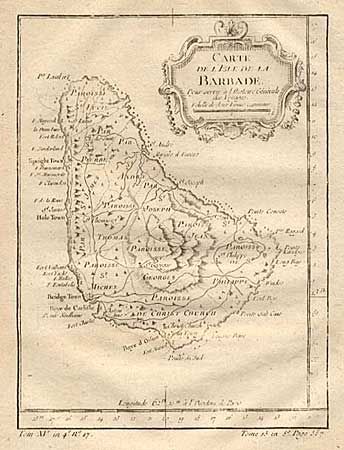 Carte de l' Isle de la Barbade