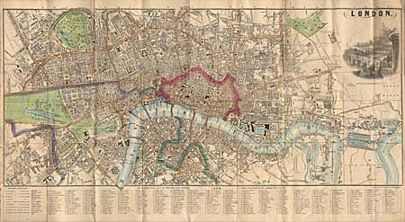 Booth's New Plan of London; extending to Blackwall, with the Alterations and Imporovements to 1846