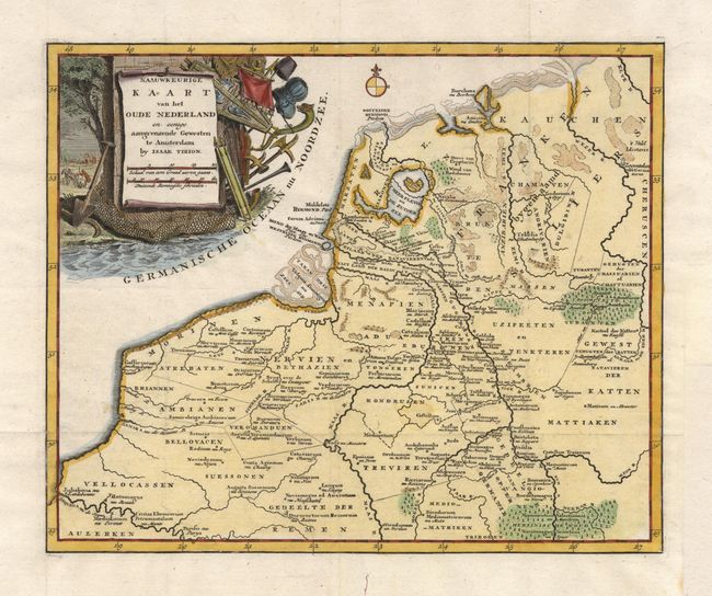 Naauwkeurige Kaart van het Oude Nederland en eenige aangrenzende Gewesten