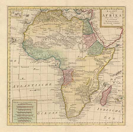 Kaart van Afrika Door den Heer D' Anville