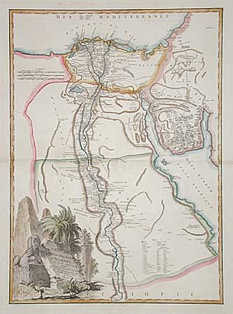 Carte de L' Egypte Ancienne et Moderne 