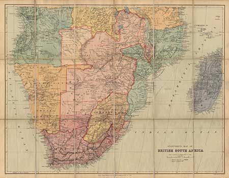 Stanford's Map of British South Africa
