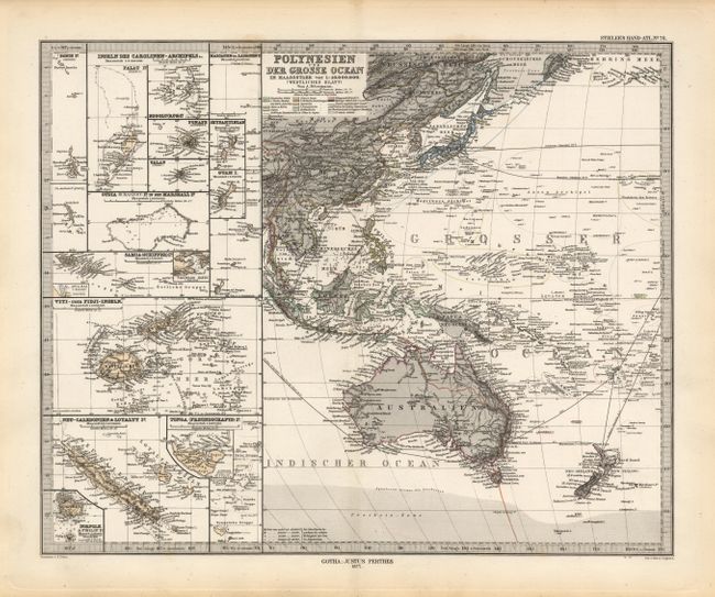 Polynesien und Der Grosse Ocean (Ostliches Blatt) and (Westliches Blatt)