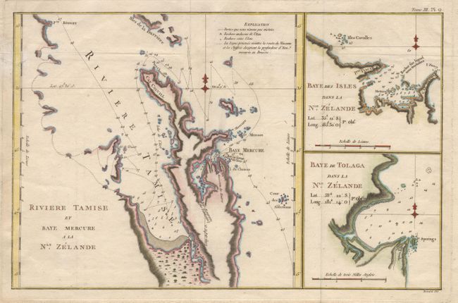 Riviere Tamise et Baye Mercure a la N.le Zelande - Baye des Isles - Baye de Tolaga